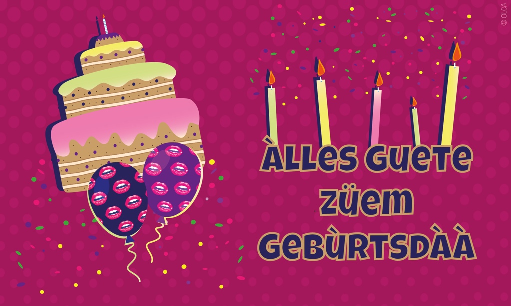 Carte anniversaire magenta