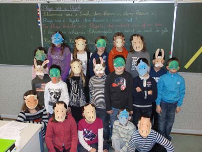 Masques par la maternelle de Dalhunden