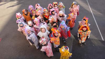 Masques par la maternelle de Wolxheim