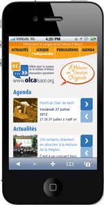 Site mobile de l'OLCA