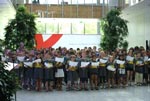 Les enfants chantent en alsacien à la Région Alsace